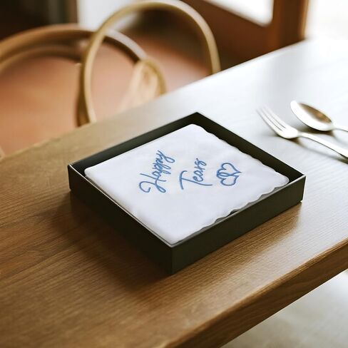 Wedding Handkerchief Happy Tears Handkerchief 11.8x11.8 inches for Bride and Mother of the Bride Gifts in Saudi Arabia