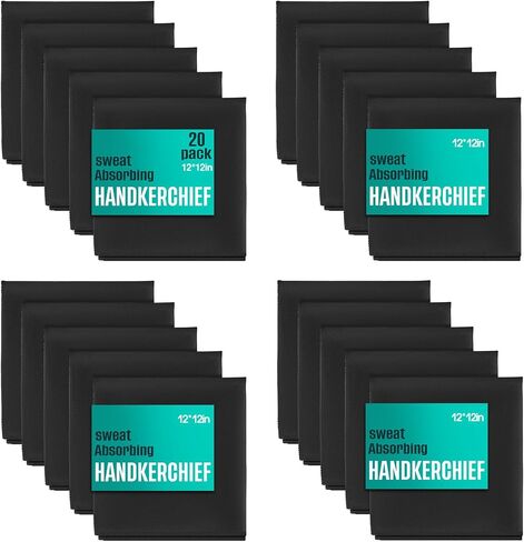 20 PCS الألياف الدقيقة للعرق امتصاص المناديل 12 × 12 بوصة مناشف العرق الجافة السريعة للرجال والنساء وجها in Saudi Arabia