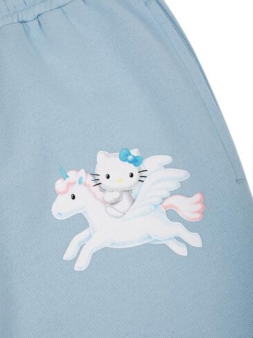 Hello Kitty Winged Horse Glitter Print Usisex Comple Blue Pants in Saudi Arabia