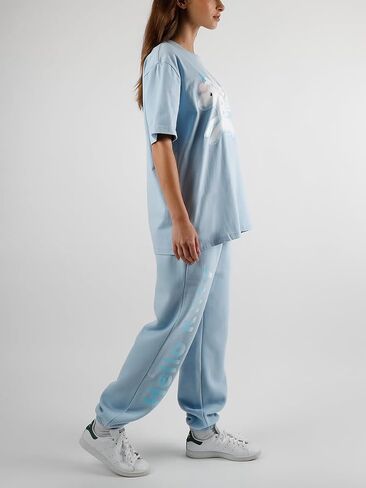 Hello Kitty Winged Horse Glitter Print Usisex Comple Blue Pants in Saudi Arabia
