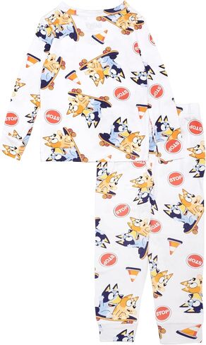 Bluey Boys' 2-Piece Snug-fit Viscose Pajama Set, Soft & Cute for Kids in Saudi Arabia