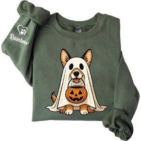 مخصص كورجي شبح قميص من النوع الثقيل ، هدايا عشاق كورجي ، هدايا أمي أمي للنساء ، هدايا هالوين مخصصة هدية ، قميص هالوين لمالك الحيوانات الأليفة in Kuwait