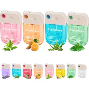 8 Pcs Hydrating Hand Sanitizer Spray, 8 Scents, 10.4 FL. OZ. Portable Sanitizer Spray for Travel Size, 500-Sprays Each Multi-Flavor, Refillable Plastic Travel. (8Pcs) in Saudi Arabia