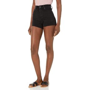PAIGE Women's Margot Short Raw Hem High Rise Hardware in Lived in Crisp White in Kuwait