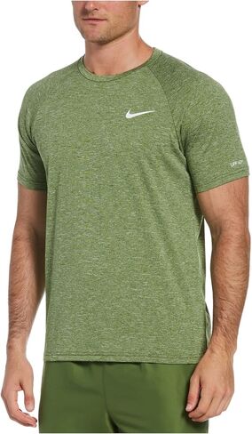 NIKE Mens Green Heather Short Sleeve Classic Fit Moisture Wicking T-Shirt S in Saudi Arabia