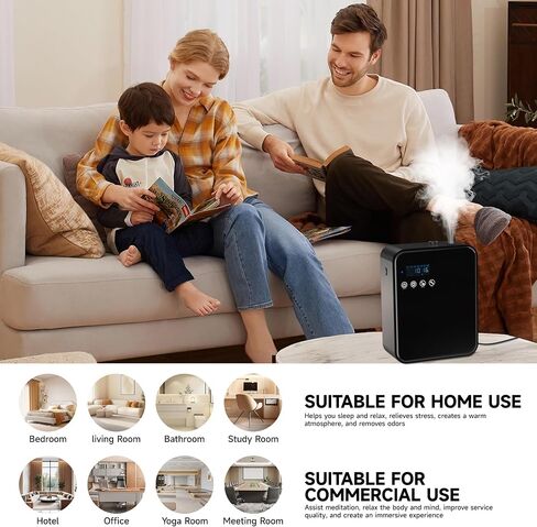 Corded Waterless Essential Oil Diffuser for Home, Hotel Collection Diffuser, 2500 Sq.Ft of Coverage, 250ml Capacity, Aromatherapy Scent Diffuser for Home, Smart Scent Air Machine in Saudi Arabia