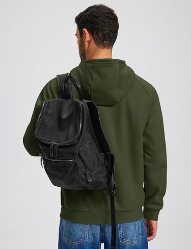 Cavva Men's Sweatshirt Sherpa Fleece Lined Warm Thermal Winter Workwear Mens Windproof Heavyweight Hoodie Pullover in Kuwait