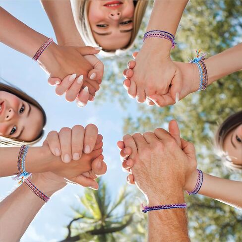 30pcs Woven Wrap Friends Friends Bracelets مصنوعة يدويًا قابلة للتعديل ملونة للسكان القطن حبل القطن المجوهرات المجوهرات in Kuwait