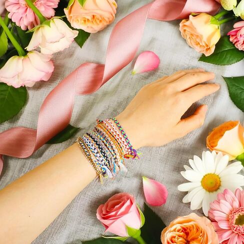 30pcs Woven Wrap Friends Friends Bracelets مصنوعة يدويًا قابلة للتعديل ملونة للسكان القطن حبل القطن المجوهرات المجوهرات in Kuwait