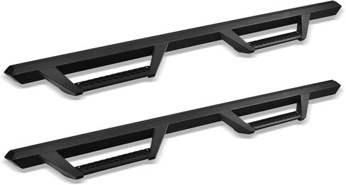 642167818984 Compatible with 2005-2022 Toyota Tacoma Double (Crew) Cab Hoop Drop Step Side Nerf Bars Rail Running Boards v2 - Matte Black in Saudi Arabia