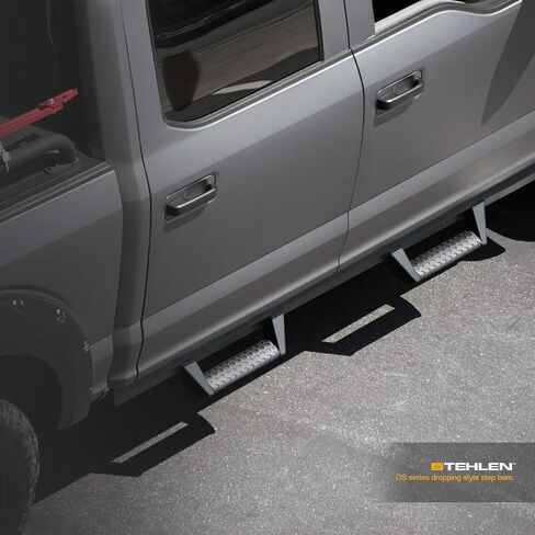 642167818984 Compatible with 2005-2022 Toyota Tacoma Double (Crew) Cab Hoop Drop Step Side Nerf Bars Rail Running Boards v2 - Matte Black in Saudi Arabia