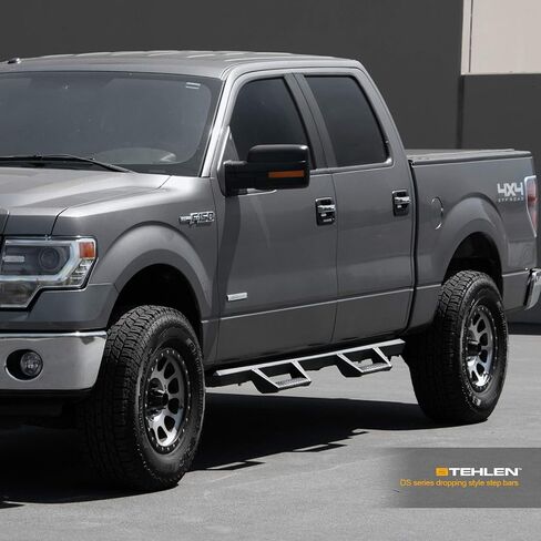642167818984 Compatible with 2005-2022 Toyota Tacoma Double (Crew) Cab Hoop Drop Step Side Nerf Bars Rail Running Boards v2 - Matte Black in Saudi Arabia