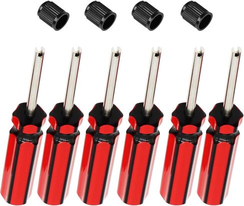 6 PCS Valve Core Removal Tool W/ 4 Tyre Valve Dust Cap Car Automotive Car Motorcycle Truck Truck Bickderiver Valve STEM Core Relation Tyr in Saudi Arabia