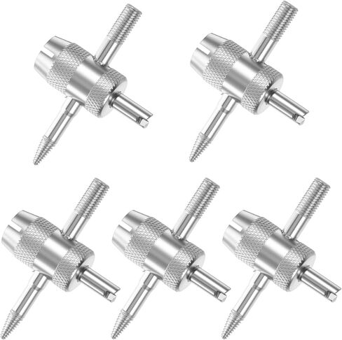 5 Pcs 4-Way Valve Core Tool, Tyre Valve Removal Tool Tire Stem Core Wrench Tire Stem Remover Puller Repair Tools for Bicycle Bike Automobile Car Motorcycle in Saudi Arabia