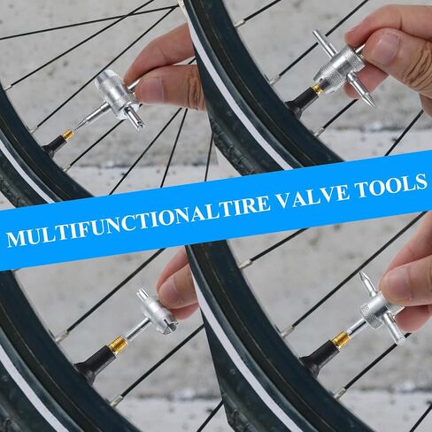 5 Pcs 4-Way Valve Core Tool, Tyre Valve Removal Tool Tire Stem Core Wrench Tire Stem Remover Puller Repair Tools for Bicycle Bike Automobile Car Motorcycle in Saudi Arabia