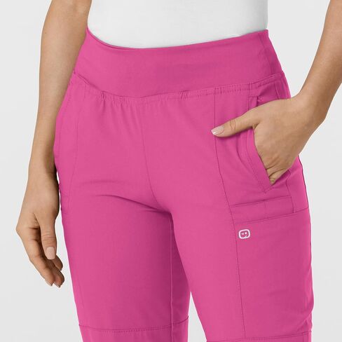 WonderWink W123 Women’s Comfort Waist Cargo Jogger Pant — Hot Pink, Medium in Saudi Arabia