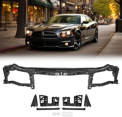 دعم الرادياتير Kuafu متوافق مع استبدال شاحن Dodge 2011-2014 لـ 68142202AA CH1225235 تجميع شريط التعادل العلوي الكهربائي البلاستيك الصلب in Saudi Arabia