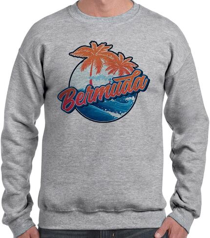 TeesAndTankYou Tropical Bermuda Sweatshirt Unisex in Saudi Arabia