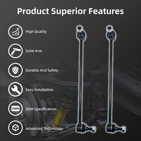 K750610 K750611 2PCS Stabilizer Stablizer Sway Bar Links تناسب Hyundai 2011 2012 Sonata ، متوافق مع Kia 2011 2012 Optima in Saudi Arabia