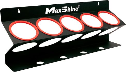Maxshine Universal تفاصيل حامل زجاجة رذاذ - تفاصيل الهاتف المحمول ومنظم مرآب السيارات ، يحمل 5 رشاشات (16/32 أوقية) مع 4 ثقوب صغيرة ، تصميم خفيف الوزن ، تصاعد الجدار السهل (مجموعة 2) in Saudi Arabia