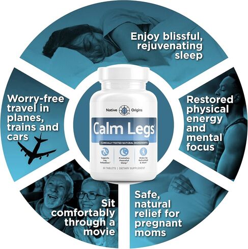Natural for Natural Itching, Crawling, Tingling and Agitated Leg with Iron, Magnesium, and Valerian Root (60 Tablets)… in Saudi Arabia