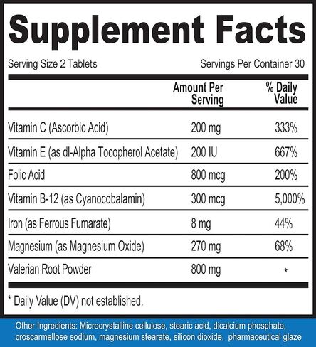 Natural for Natural Itching, Crawling, Tingling and Agitated Leg with Iron, Magnesium, and Valerian Root (60 Tablets)… in Saudi Arabia