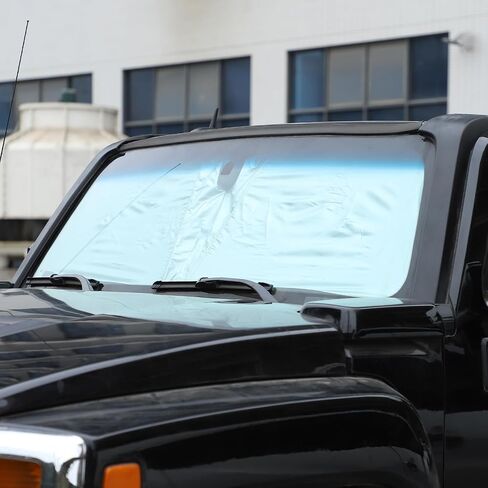 الزجاج الأمامي Sunshade لـ Hummer H3 2005-2009 النافذة الأمامية النافذة الشمسية الظل قابلة للطي قشرة الشمس المخصصة لوقاية أشعة الشمس المخصصة لأشعة الشمس الحاد in Kuwait
