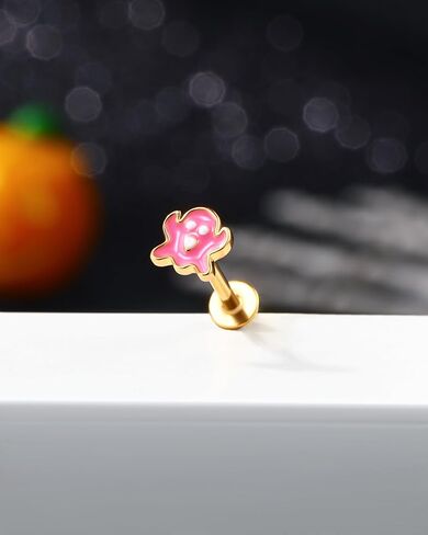 Jewseen 16g ، أقراط ، غضروف ، غضروف ، غضروف ، بالقرع ، Mummy Mummy Tragus Helix Conch ، Halloween Percing Jewelry for Women Men in Saudi Arabia