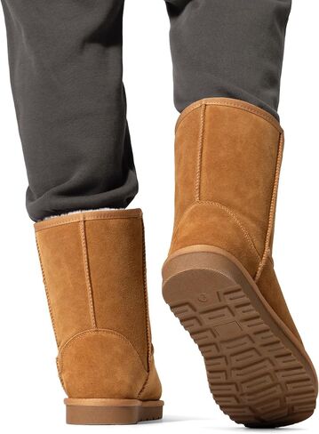 Bruno Marc Men's Winter Boots Cold Weather Outdoor Casual Warm Suede Faux Fur Lining FuzzyClassic Short Boots in Saudi Arabia
