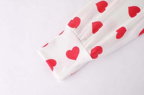 Ivay Womens Heart Printed Long Sleeve Tops Tee Shirts in Kuwait