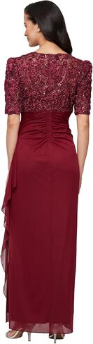 Alex Evenings Women's Wedding Guest Dress with V-Neck Stretch Sequin Bodice and Empire Waist (Petite and Regular Sizes) in Saudi Arabia