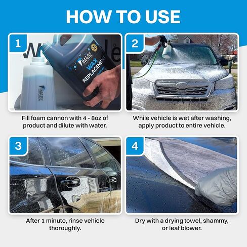 منتجات غسل الصور استبدال الشمع (قابلة للرغوة) - حماية للشاحنات/RV/السيارات/القوارب/المقطورات/المعدات. ((32 أوقية (حزمة 1)))) in Kuwait