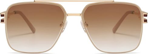 SOJOS Retro Oversized Square Sunglasses for Women Men, Vintage Large Double Bridge Metal Frame Unisex Sunglasses SJ1180 in Saudi Arabia