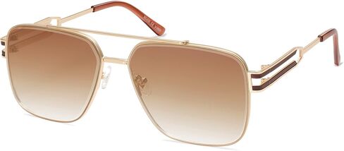 SOJOS Retro Oversized Square Sunglasses for Women Men, Vintage Large Double Bridge Metal Frame Unisex Sunglasses SJ1180 in Saudi Arabia