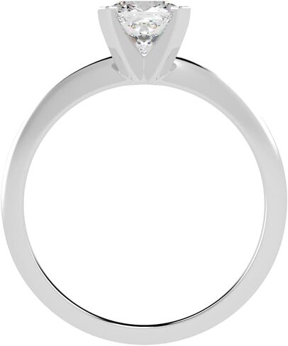 1/3 Carat Princess Cut Diamond Solitaire Engagement Ring 14K White Gold (J, SI1-SI2, 0.33 c.t.w) Very Good Cut in Saudi Arabia