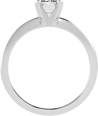 1/3 Carat Princess Cut Diamond Solitaire Engagement Ring 14K White Gold (J, SI1-SI2, 0.33 c.t.w) Very Good Cut in Saudi Arabia