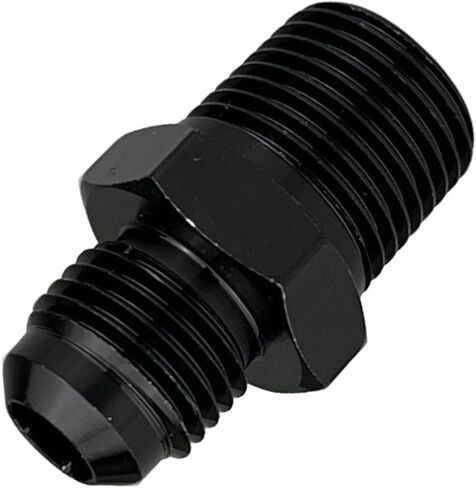 6an الذكور يضيء إلى 3/8 "محول تركيب الأنابيب NPT الألومنيوم مستقيم الأسود ، حزمة من 4 in Kuwait