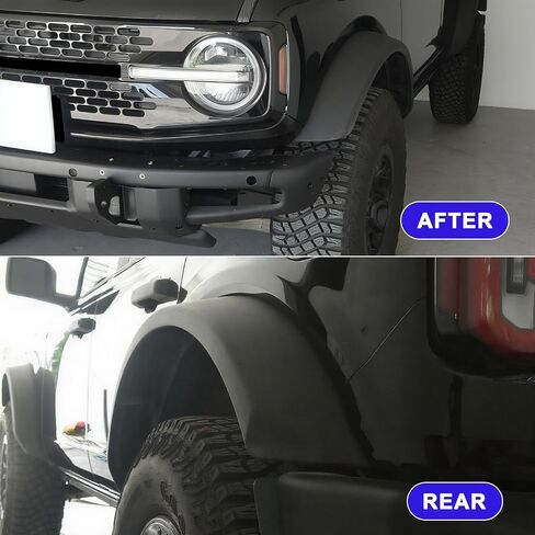 Widened Fender Flares Kit Compatible with 2021 2022 2023 2024 2025 Ford Bronco 2/4 Door Front & Rear Repalce M-9164-BFK M2DZ-16268-AA(Not for Sport and Raptor) in Saudi Arabia