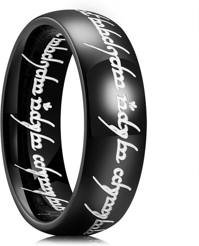 King Will 316L Stainless Steel Wedding Band for Men Women-8mm Gold/Black/Sliver Fidget Spinner Wedding Ring High Polished with Unique Pattern Design Comfort Fit Size 7-14 in Saudi Arabia