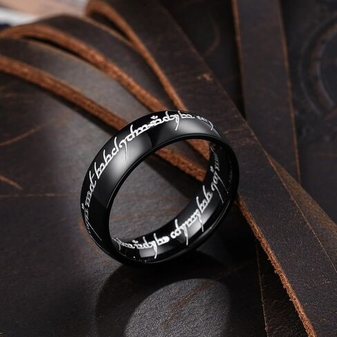 King Will 316L Stainless Steel Wedding Band for Men Women-8mm Gold/Black/Sliver Fidget Spinner Wedding Ring High Polished with Unique Pattern Design Comfort Fit Size 7-14 in Saudi Arabia