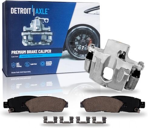 Detroit Axle - Rear Brake Kit for Chevrolet Trailblazer EXT SSR GMC Envoy XL XUV Buick Rainier Isuzu Ascender Olds Bravada Saab 9-7X, Disc Brake Caliper Ceramic Brake Pads Replacement in Saudi Arabia