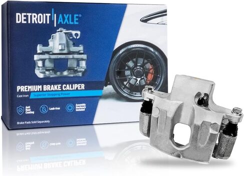 Detroit Axle - Rear Brake Kit for Chevrolet Trailblazer EXT SSR GMC Envoy XL XUV Buick Rainier Isuzu Ascender Olds Bravada Saab 9-7X, Disc Brake Caliper Ceramic Brake Pads Replacement in Saudi Arabia