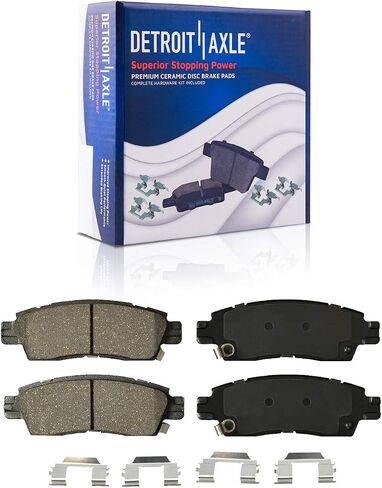 Detroit Axle - Rear Brake Kit for Chevrolet Trailblazer EXT SSR GMC Envoy XL XUV Buick Rainier Isuzu Ascender Olds Bravada Saab 9-7X, Disc Brake Caliper Ceramic Brake Pads Replacement in Saudi Arabia