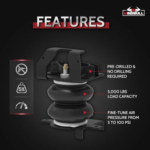 أدوات تعليق أكياس الهواء لعام 2011-2025 تشيفي سيلفرادو GMC Sierra 2500HD 3500HD ، وأكياس الهواء للشاحنات التعليق الخلفي ، واستبدالها لـ Firestone 2613 Air Airs Silverado Sierra Associory in Kuwait