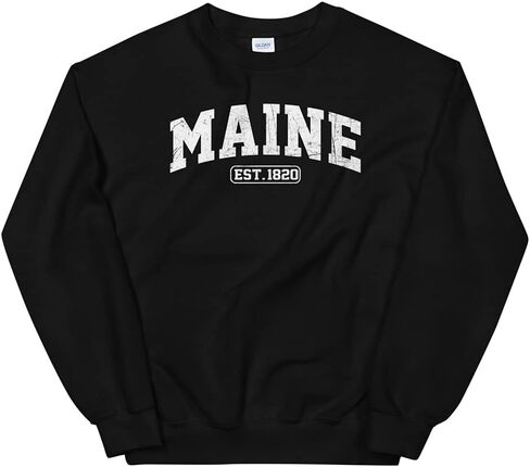 Maine Vintage State Athletic Style Unisex Sweatshirt in Saudi Arabia
