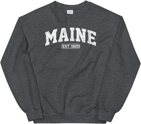 Maine Vintage State Athletic Style Unisex Sweatshirt in Saudi Arabia