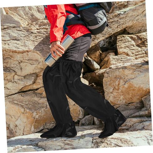Yardwe Motorcycle Rain Gear Men Women Riding Pants Skid-Resistant Design Hiking Rain Suit Black in Saudi Arabia