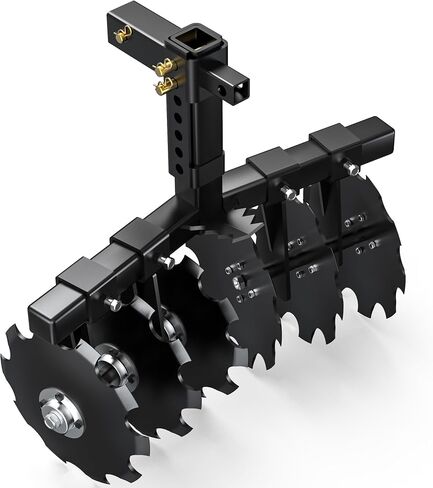 YITAMOTOR 28" Width Disc Plow Harrow with Universal 2" Receiver Mount for ATV UTV Black in Saudi Arabia