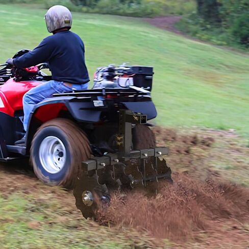YITAMOTOR 28" Width Disc Plow Harrow with Universal 2" Receiver Mount for ATV UTV Black in Saudi Arabia