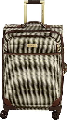 London Fog Cambridge 25" Expandable Spinner, Olive Houndstooth in Saudi Arabia